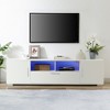 NicBex TV Stand with Remote Control Iron Entertainment Center with LED Lights Media Console for Living Room, Bedroom - 2 of 4