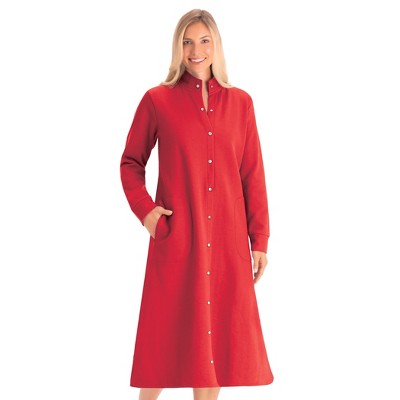 Collections Etc Fleece Snap Front Robe