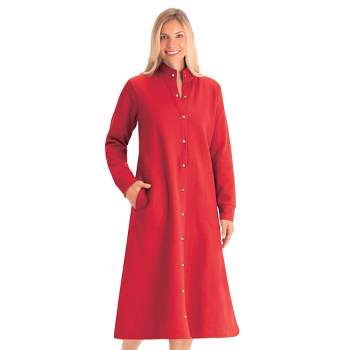 Collections Etc Fleece Snap Front Robe