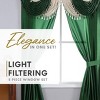Regal Home Collections Amore 5-Piece Window Curtain Set with Valance and 2 Tiebacks 54x84 - 2 of 4