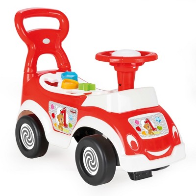 Pilsan 07 826 My First Push Car with Shape Block Seat Kids Toy Vehicle with Removable Handle Backrest and Mechanical Horn for Ages 1 year and Up
