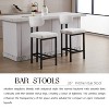 Bar Stools Set of 2, 26 Inch Modern Upholstered Fabric Bar Height Bar Stools white - 2 of 4