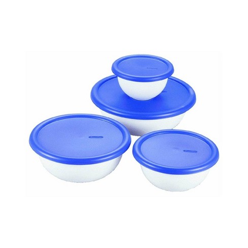 Sterilite 8 Piece Plastic Kitchen Covered Bowl Mixing Set with Lids (12  Pack)