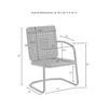 HomeStock Bates 5Pc Outdoor Metal Dining Set with Dining Table & 4 Armchairs - 4 of 4