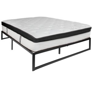 Emma and Oliver 14" Platform Bed Frame & 10" Mattress in a Box - No Box Spring Required - 1 of 4