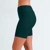 Calypsa Women's Plus Size Chlorine Resistant High Waisted Mid-Thigh Swim Shorts - 3 of 4