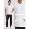 Lars Amadeus Men's Sleeveless Zipper Drawstring Hooded Sweatshirt Vest - 4 of 4