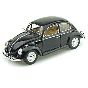 KiNSMART 1967 Volkswagen Beetle 1:24 Scale 6Inch Die Cast Metal Model Toy Car Black - 1 of 3