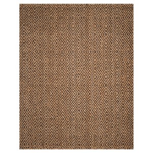 Natural/Black Abstract Hooked Area Rug - (8