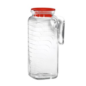 Bormioli Rocco Gelo Glass Jug/Pitcher with Lid, 41-Ounce - 1 of 4