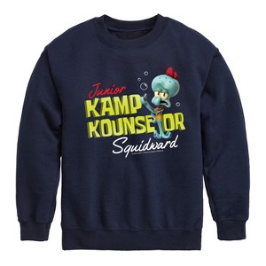 Boys' - SpongeBob SquarePants - Kamp Koral Kamp Kounselor Squidward Graphic Long Sleeve Fleece Sweatshirt - 1 of 4