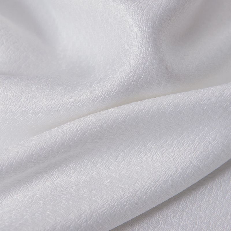 Lido Matte Embossed Blackout Grommet Curtain 38" x 95" White by Rt Designers Collection, 2 of 6