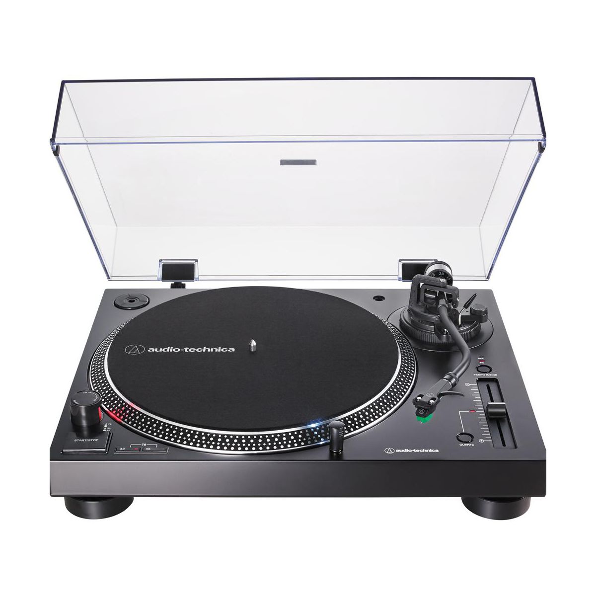 Audio-Technica Direct-Drive Turntable Analog & USB, Black with Essentials Bundle - thumbnail 2