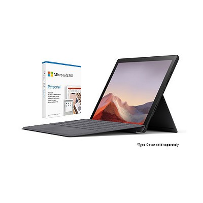 Microsoft Surface Pro 7 VALUE BUNDLE 12.3" Intel Core i5 8GB RAM 256GB SSD Matte Black + Microsoft 365 Personal 1 Year Subscription For 1 User