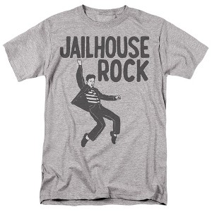 Elvis Jailhouse Rock Adult T Shirt, Athletic Heather, Small - 1 of 4
