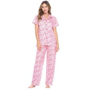 Casual Nights Women's Short Sleeve Floral Pajama Set - 1 of 4