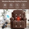 PAGED Modern Swivel Massage Recliner Chair with Heating, Rocking Chair with 2 Cup Holders, Side Pocket and USB Port for Living Room, Bedroom - 4 of 4