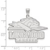 Black Bow Jewelry 14k White Gold Longwood Lancers NCAA Extra Large Pendant - 2 of 3