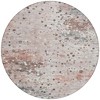 Salmon And Gray Abstract Washable Indoor Outdoor Area Rug - 4 of 4