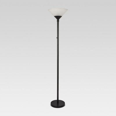 Torch Floor Lamp Slate Black (Includes 