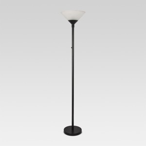 Torch Floor Lamp Black Lamp Only - Threshold , Oil Rubbed Bronze