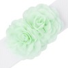 INSPIRE CHIC Women's Large Chiffon Rose Double-Flower Elastic Stretch Wide Corset Waist Belt 1 Pc - 2 of 4