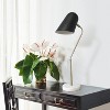 Lalia Home Asymmetrical Marble and Metal Desk Lamp with Sloped Shade Antique Brass : UL Listed, Inline Switch - 4 of 4