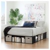 Queen Flexible Platform Bed With Storage And Baskets Black Oak - South ...