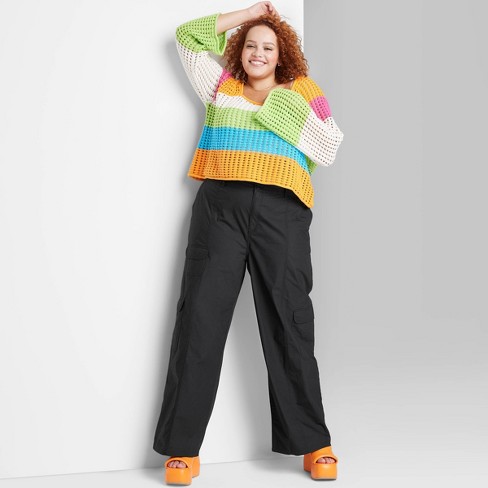 Women's Low-rise Wide Leg Cargo Pants - Wild Fable™ Hematite 1x : Target