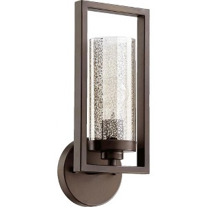 Quorum Lighting Julian Oiled Bronze Wall Sconce, 1 Light, Damp Rated - 1 of 3