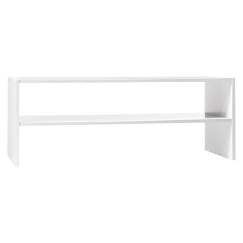 Whitmor Wood Stackable 2-Shelf Shoe Rack 31 inch White