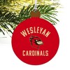 Wesleyan University Cardinals Logo Wood Christmas Tree Holiday Ornament - 4 of 4