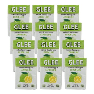 Glee Gum Lemon Lime Natural Chewing Gum - Case Of 12/16 Pc : Target