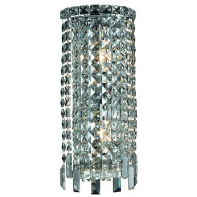 Elegant Lighting Maxime 2 light Chrome Wall Sconce Clear Royal Cut Crystal