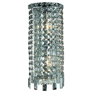 Elegant Lighting Maxime 2 light Chrome Wall Sconce Clear Royal Cut Crystal - 1 of 1