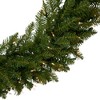 Northlight Pre-Lit Rockwood Pine Artificial Christmas Wreath - 36" - Clear Lights - 3 of 4
