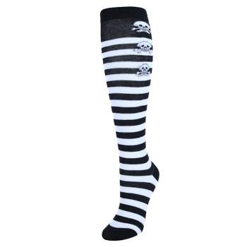 Lotto Striped Knee-High Over-The-Calf Soccer Socks, Black/White, 2-pk,  Assorted Sizes