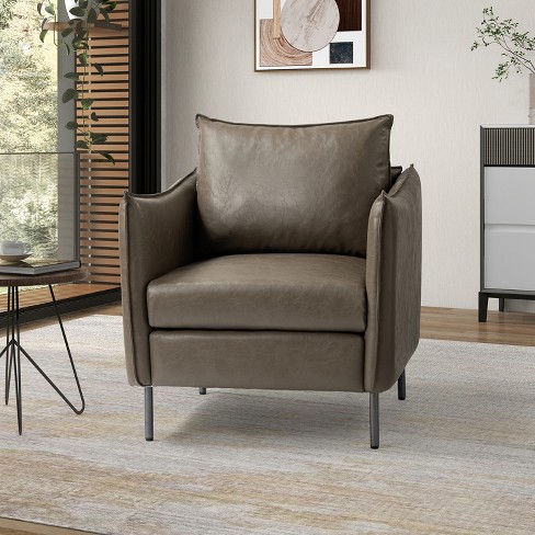 Leather best sale look armchair