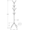 Kumasinova Modern Hall Tree with 8 Hooks,70.25" Coat Rack Freestanding with Metal Design,Clothing Racks for Hanging Clothes for Entryway,Bedroom - 3 of 4