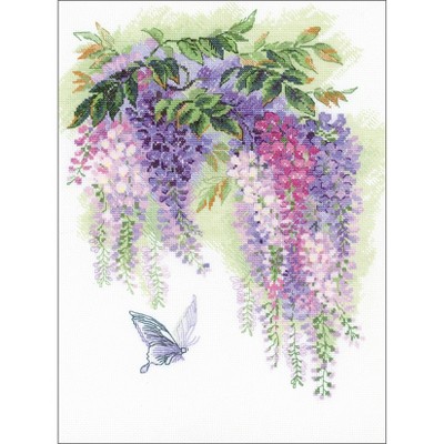 RIOLIS Counted Cross Stitch Kit 11.75"X15.75"-Wisteria (14 Count)