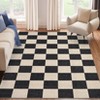Modern Geometric Area Rugs for Living Room Washable Checkered Rug Soft Non Slip Low Pile Carpet - 3 of 4