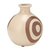 Sagebrook Home Ceramic Vase - Round Abstract Vase - Contemporary Home or Office Decor - 2 of 4
