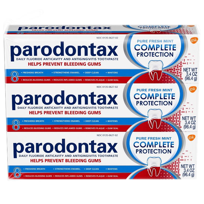 Parodontax Fluoride Anticavity & Antigingivitis Complete Protection Fresh Mint Toothpaste - 3.4oz, 1 of 5