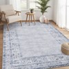 Vintage Washable Large Area Rug for Bedroom Living Room, Bordered Non Slip Floor Carpet for Dining Room, Retro Accent Throw Mat - 3 of 4