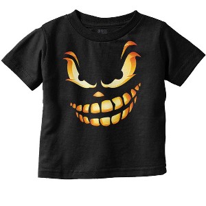 Halloween Evil Pumpkin Costume Toddler Baby Graphic T Shirt Brisco Brands - 1 of 4