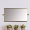 26.5" Metal Swivel Wall Mirror Brass - Storied Home: Large, Rectangular, No Assembly Required - 3 of 4