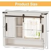 PAKASEPT Farmhouse Bathroom LED Mirror Cabinet, Medicine Cabinet with Sliding Barn Door and Adjustable Shelves, Over the Toilet Cabinet - 2 of 4