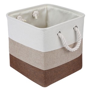REGALWOVEN Cotton Collapsible With Handles Storage Open Storage Bins 3 Pcs - 1 of 4