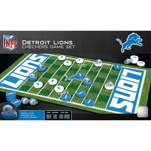 MasterPieces Officially licensed NFL Detroit Lions Checkers Board Game for Families and Kids ages 6 and Up - 1 of 4