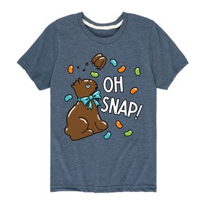 Boys' - Instant Message - Oh Snap Chocolate Bunny Short Sleeve Graphic T-Shirt - 1 of 4